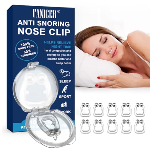 10 Stück Silikon Magnet Nasenklammer,Schnarchstopper gegen Schnarchen für ruhige Nächte, Anti Schnarch Nasenclip,wiederverwen für Atmung bei...