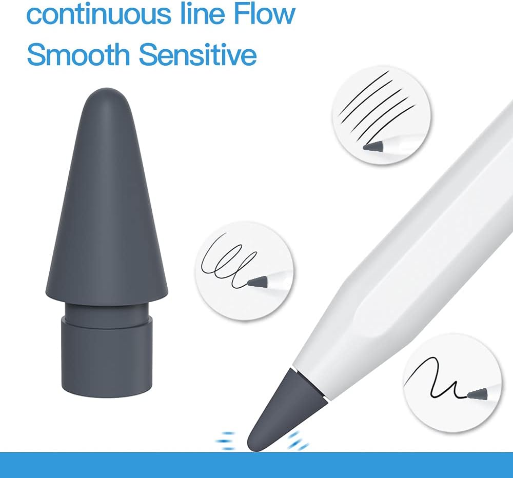 AWINNER Pen Tip Compatible with Apple Pencil Tips 1st & 2nd Generation Color Nib (Cyan)