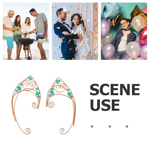Pendientes de aro de hada para complementar trajes medievales y accesorios de caracterización 3