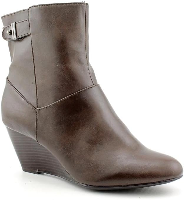 Alfani Womens Nadina Leather Brown Boot 9 M US