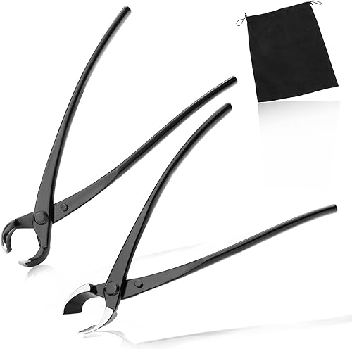 Juego de herramientas para bonsái, cortadores cóncavos de 8 pulgadas y cortadores de perilla esféricos de 8 pulgadas, acero al carbono, kit de poda