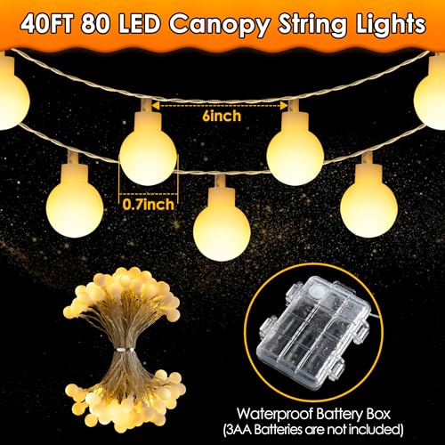 ElectricWise 40FT Battery Canopy Lights