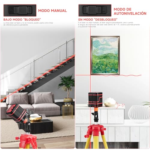 La mejor comparación de Nivelador Láser rojo autoajustable Top cinco. 3 Imagen adicional