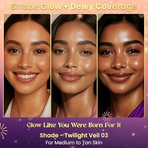 Image of FACES CANADA Strobe CC Tint - Twilight Veil 03, 27ml | 5-in-1 Serum + Moisturizer + Primer + BB /CC Cream + Strobe Cream | Lightweight | Radiant Dewy Glass Skin Glow | Niacinamide & Hyaluronic Acid | For Medium To Tan Skin