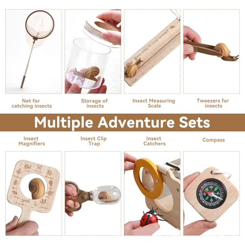 Pack d'exploration de la nature pour enfants avec filet à papillons - 4