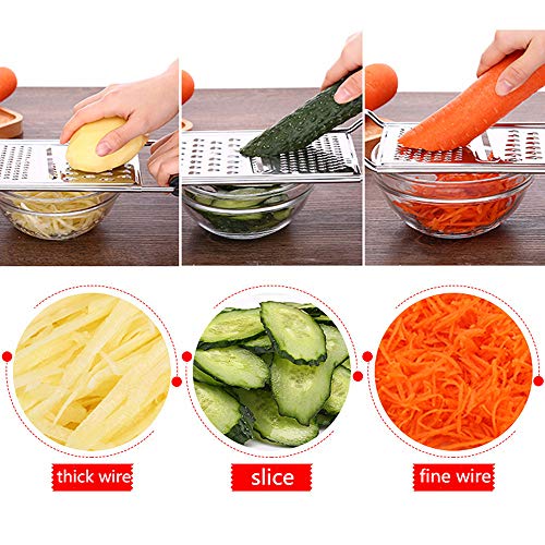 Stainless Steel Grater Zester Slicer, Pasyou Kitchen Multifunction Graters Ergonomic Soft Handle For Cheese Lemon Ginger Potato Vegetables Fruits Chocolate Micro Blade Razor Sharp Teeth Safe 1 Pack #TOP4