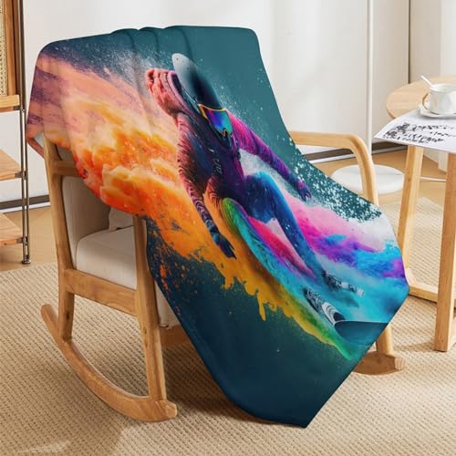 Couverture Snowboard douce pour moments cocooning sur le canapé et le lit - 5