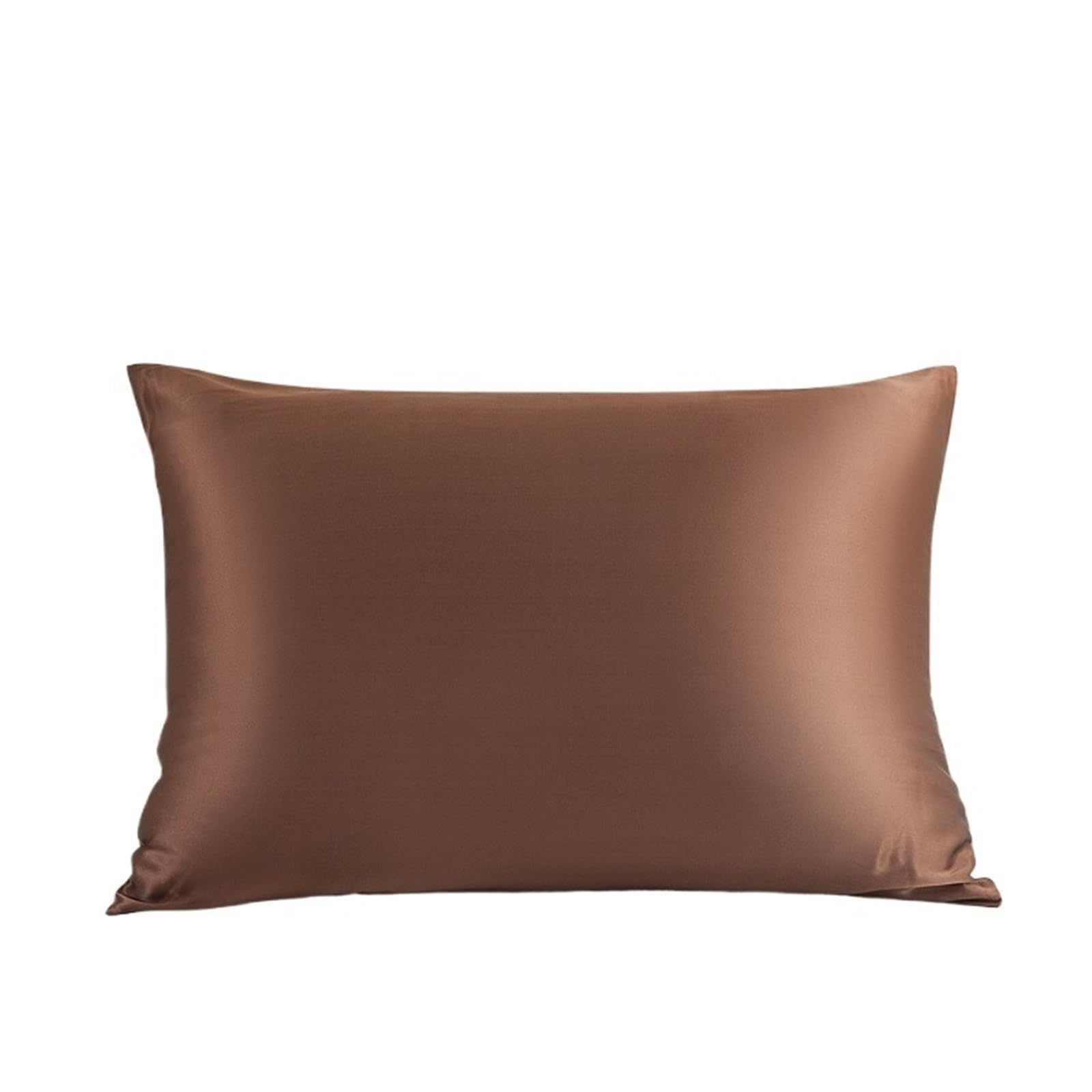 Silk pillowcase Mulberry Silk Pillowcase Pillow Cover For Hair And Skin With Hidden Zipper Cases(Brown,1PCx48x74cm)