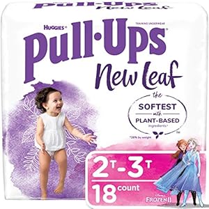 Pull-Ups New Leaf Girls’ Disney Frozen Potty Training Pants Training Underwear, 2T-3T, 18 Ct