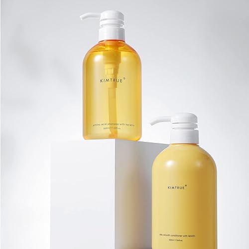 Miniatura 5 de Kimtrue Champú de aminoácidos con queratina y acondicionador suave y sedoso con lanolina para cabello seco dañado reparación, sin parabenos (33.82