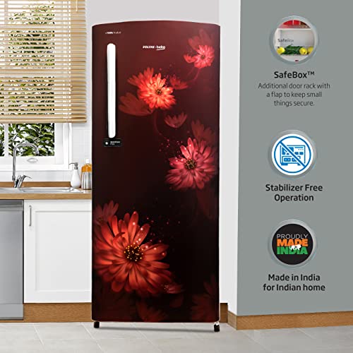 Image of Voltas Beko 200 L 4 star Direct Cool Refrigerator, Dahlia Wine (RDC220B60 /DWEXXXXSG), Free 1 Year Extended warranty