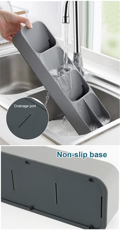 Image of MosQuickKitchen Drawer Organizer,Utensil Organizer,Large Expandable Cutlery Organizer in Drawer,Adjustable Plastic Flatware Spoon Fork Storage Tray for Kitchen Gadgets Office Supplies