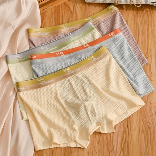 Bubble Cotton Men's Boxer Briefs, Men Trunks Comfort Stretch Soft Underwear, Men's 3 Pack Cotton Stretch Boxer Brief3