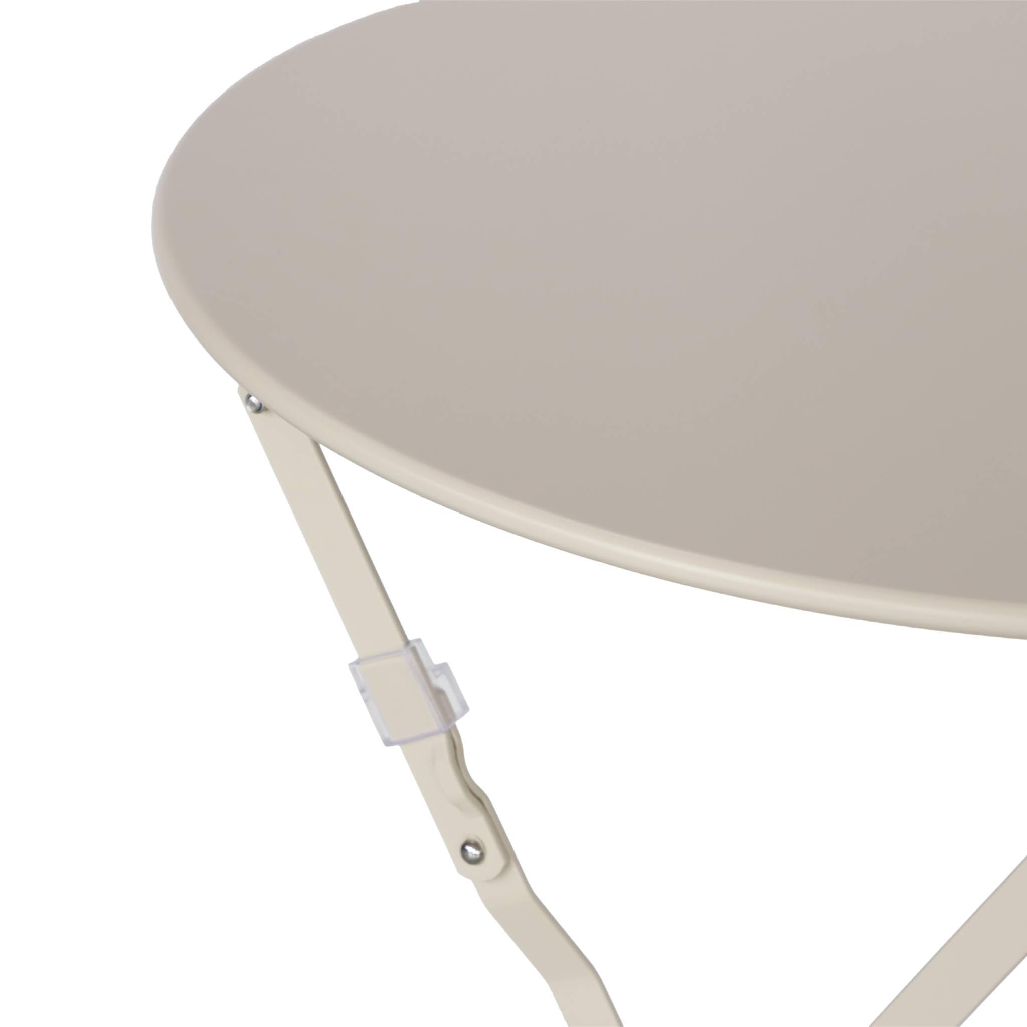 sweeek - Klappbarer Bistro-Gartentisch aus pulverbeschichtetem Stahl - Runder Tisch Ø 60 cm - Emilia