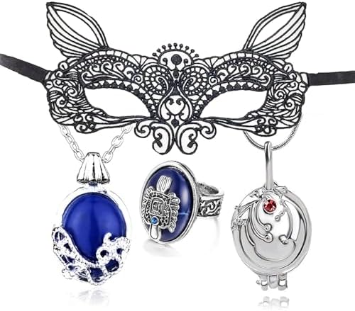 Vampire Gioielli Set Daywalking Katherine Sapphire Crystal Collane in bronzo testa pietra ciondolo collana Salvatore Damon Stefan dito Famiglia Crest Anello con Adesivo 25 pezzi