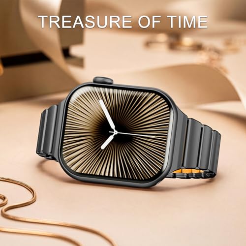 Image of Magnetic Titanium Band Compatible with Apple Watch Ultra 3 /2 /1 Band 49mm Series 11 10 46mm 45mm 44mm 42mm SE 3 /2 /1 9 8 7 6 5 4,Luxury Silicone Dual-Layer Link For iwatch Men Women