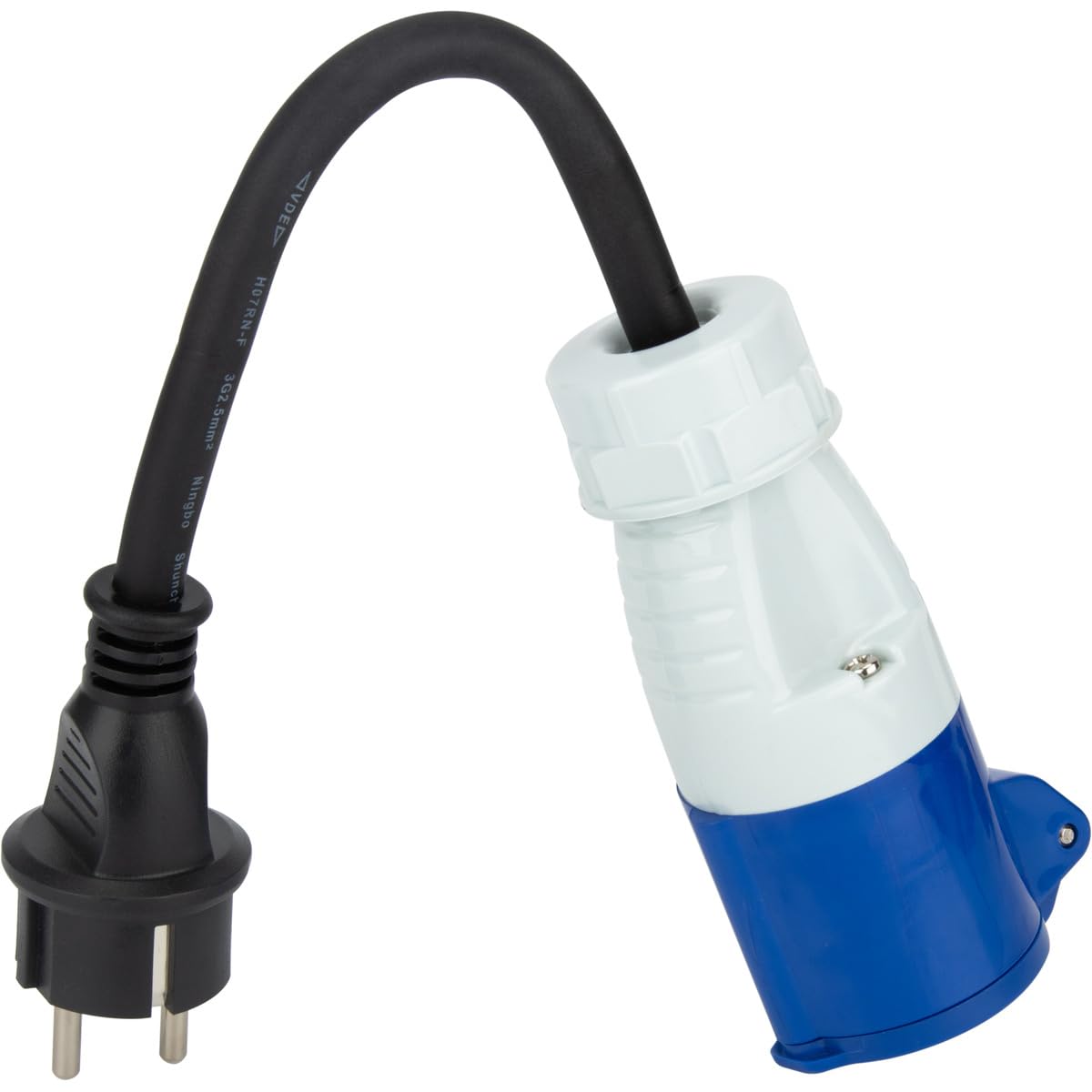 Adattatore Caravan maschio 2P+T femmina CEE 17