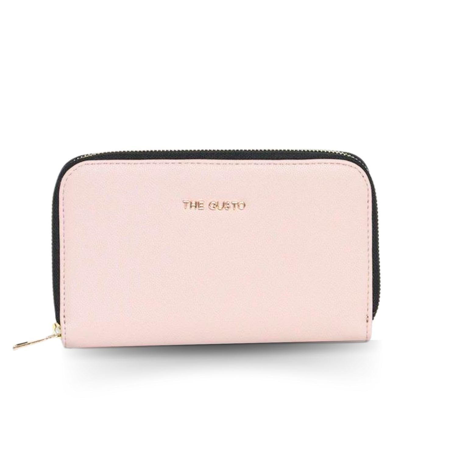 Premium Vegan Leather Wallets for Women with YKK Zipper | Coin Pocket with Button, 6 Card Slots, ID Holder, Phone Pocket, External Zip Pocket | Purse for Women with Grained Texture (Pink)-image-39