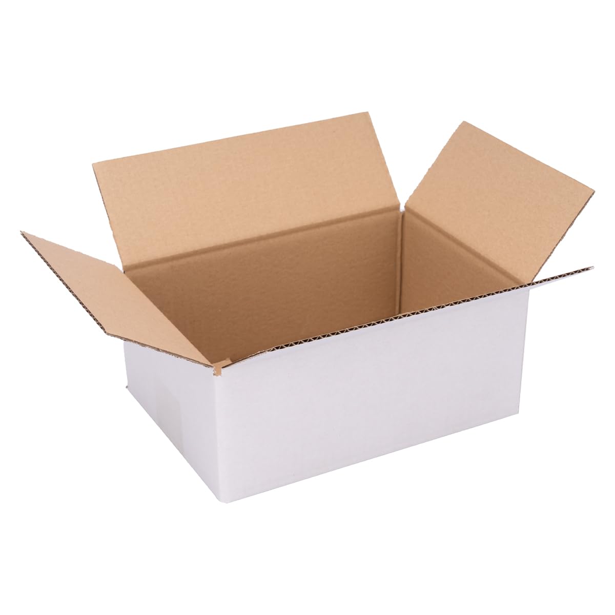 verpacking Składane kartony 250 x 175 x 100 mm Biały (Wymiary zewnętrzne 255 x 180 x 110 mm) KK 24 1-warstwowy Karton wysyłkowy dla małych towarów Kartony (75 sztuk)