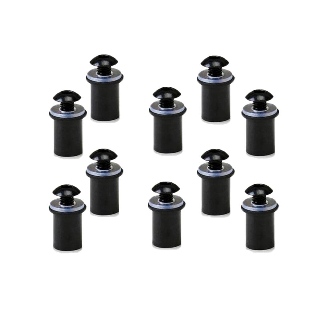 10 Pieces Universal Windscreen Windshield Bolts Screw Kit M5 5mm Bolt Black-image-7