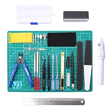 Aussel Gundam Model Tools Kit, Model Basic Tools Craft Set, Hobby Building Craft Set, for Basic Model Building Repairing and Fixing, 26 Pcs