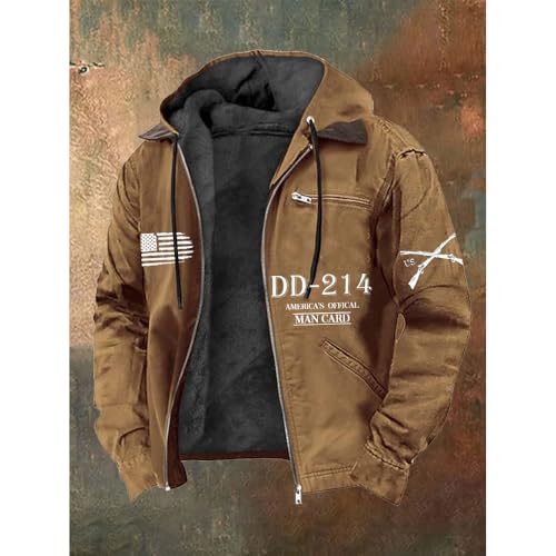 Men's Dd 214 America's Official Man Card Printed Casual Jacket Veteran Day Gifts for Men2