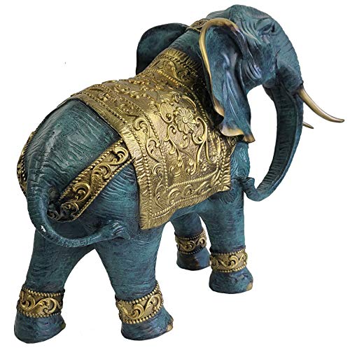 Youfine Bronze Elephant Statue, Interior Design Modern Figurine, Large Animal Sculpture Outdoor Garden Animal #TOP4