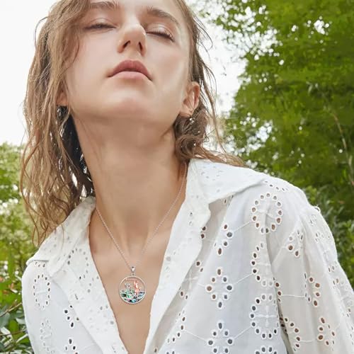 TIGER RIDER Sports Necklace for Women Sterling Silver Golf Soccer Heart Baseball Pendant Necklace Jewelry Gifts Birthday Holiday Gifts for Men Player Sports Fan3