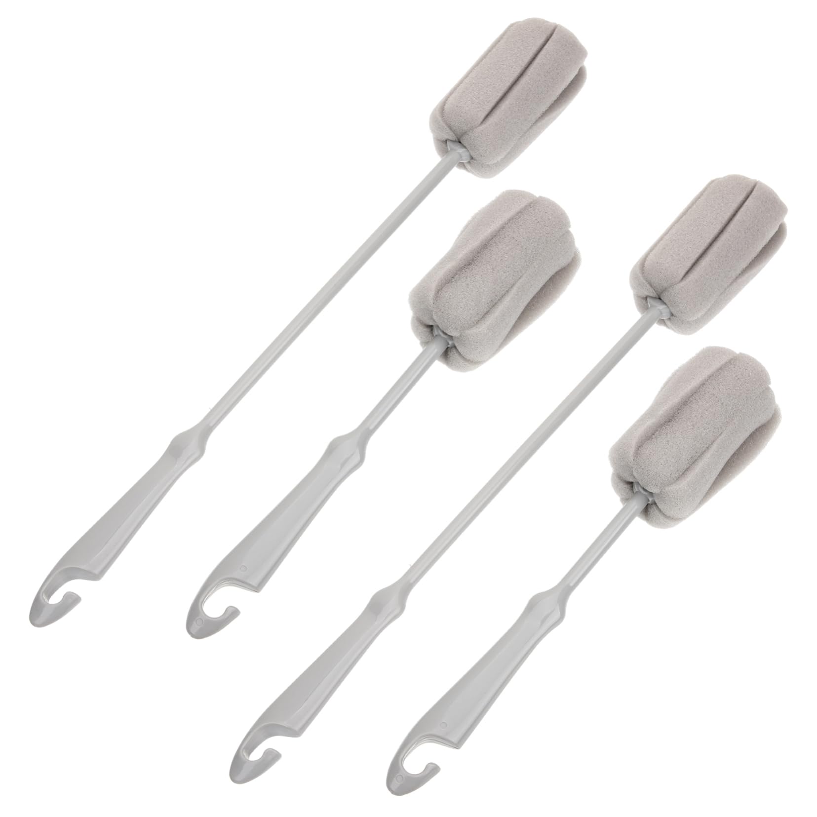 COLLBATH 4pcs Cleaning Cup Brush Water Cleaner Brush Bottle Brush Mug Brush Bottle Cleaning Brush Bottle Washer Brush Bottle Scrubber Cup Cleaning Brush Sponge Grey