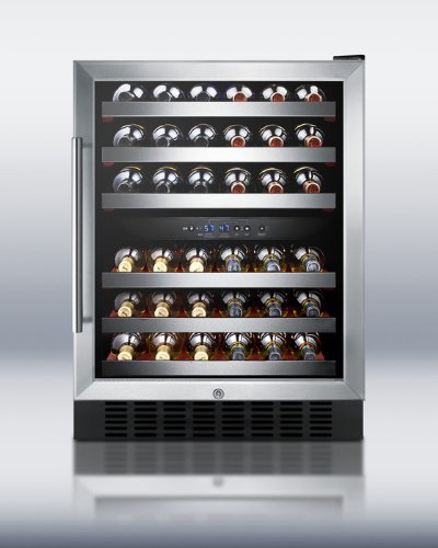Summit SWC530LBIST Wine Chiller Beverage Refrigerator, Glass/Black