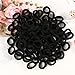 100 Stück Elastisch Haargummis Klein, Baby Haargummis, Soft Baumwolle Mini Haarband, Ohne Metall Haargummis, Pferdeschwanz Inhaber Perfekt für Kinder, Babys, kleine Mädchen, Schwarz
