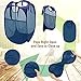 HOUSE AGAIN [Reinforced] Strong Mesh Pop-up Laundry Hamper, Quality Collapsible Laundry Basket with Durable Handles Solid Bottom High Carbon Steel Frame, Easy to Open and Fold Flat for Storage(Blue)
