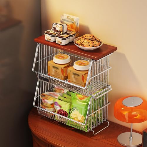 SXKJQER Cesta De Frutas Y Vegetales De Metal,Cesta Almacenamiento Cocina,Rejilla Para Frutas Y Verduras Para Encimera，Perfecto Para Cocina,Frutas,Verduras,Artículos De Tocador