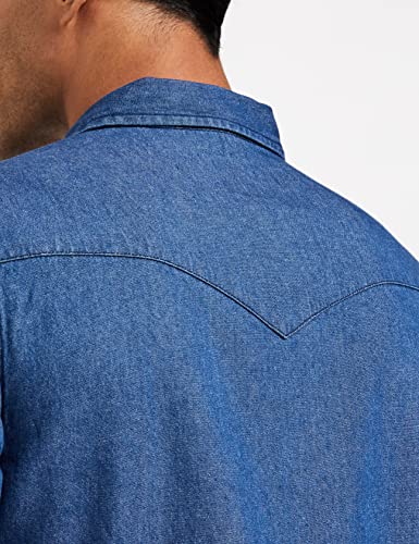 Image of Amazon Brand - Inkast Denim Co. Men's Slim Shirt (AZ-INK-RFS-DN-04 Dark Blue 4 XL)