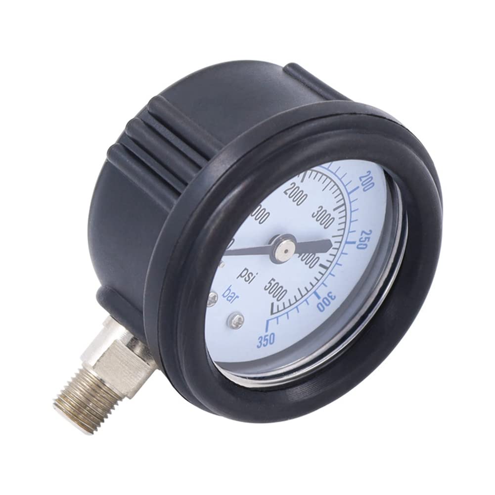 VENEKA PCP Skuba Tauchen Luft Vertikal Manometer für FüLlstation Doppelbereich 350Bar Hochdruckmanometer 1/8Npt