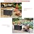 Giantex Gas Fire Pit Table w/Ceramic Tabletop, 42 Inch 60,000 BTU Rectangular Propane Fire Pit Table, Outdoor Electronic Ignition Propane Heater w/Table Cover, Waterproof Cover, Lava Rock