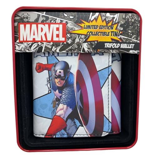 Captain America Shield Attack Trifold Wallet in Collectable Tin3