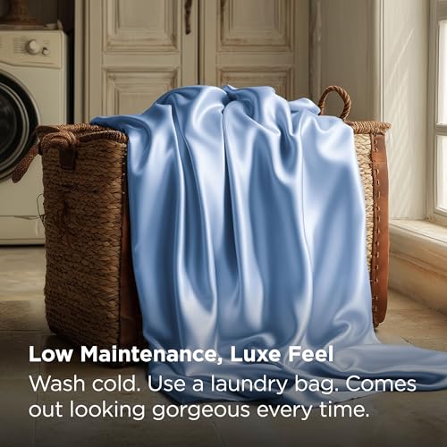 Image of Bedsure Satin Sheets King Size, Soft Silky Bedsheets for Hair & Skin