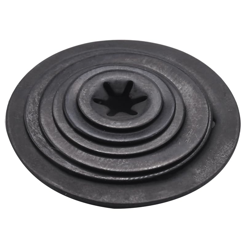 Generic 340Pcs Internal Tooth Starlock Washers Quick Speed Locking Washers Push On Speed Clips Fasteners Assortment Kit,Black Oxide Fini - (Color: Black)