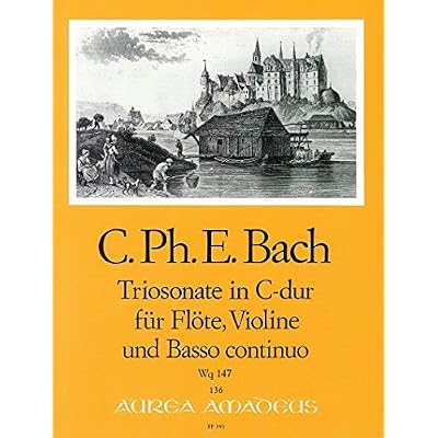 BACH C.P.E. - Trio Sonata en Do Mayor (W.147) para Flauta, Violin y BC