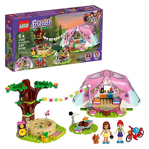 LEGO Friends Nature Glamping 41392 Building Kit; Includes LEGO Friends Mia, a Mini-Doll Tent and a Toy Bicycle, New 2020 (241 Pieces)