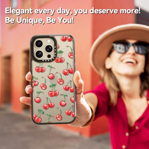 Coque iPhone 15 Pro Max cerise protège contre les chutes