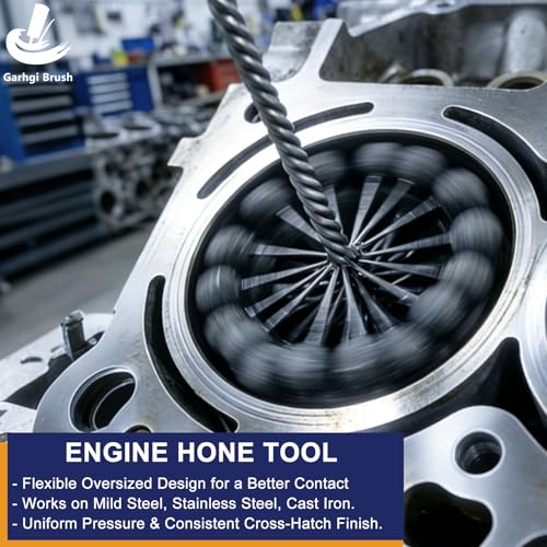 Image of Garhgi 3 Inch (76.2mm) Cyliner Hone with 120 Grit Silicon Carbide Ball | Industrial Motorcycle Automotive Engine Rotor Brake Cylinder Bore, Carbon Residues Slag Removal Deburring Surface Preparation