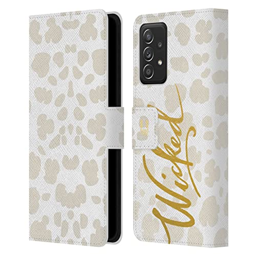 Étui Portefeuille Samsung Galaxy A53 5G Protection Antichoc en Cuir Motif Or