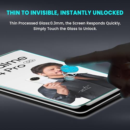 Image of ArmourPro Military Grade UV Tempered Glass Compatible For Realme 14 Pro 5G (6.77 Inch) With Easy UV Installation Kit | Edge To Edge Coverage | Crystal Clear, Pack of 2