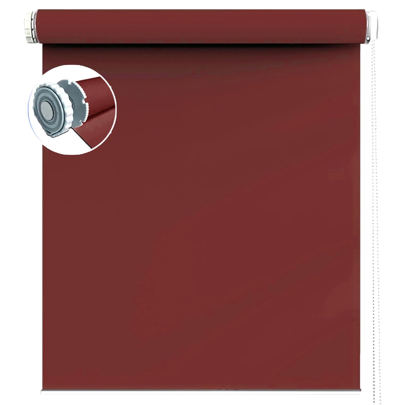 Blackout Fabric Roller Blinds 115 x 170 cm In a Variety of Colours and Sizes Ideal Blackout Roller Blinds Window Shades Easy to Install, for Bedroom Living Room Office, Red Wine