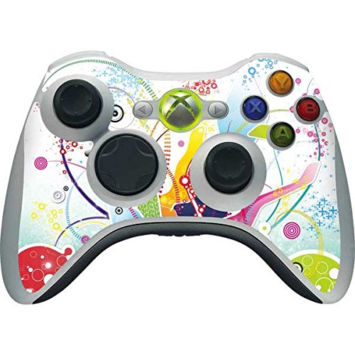 Skinit Decal Gaming Skin Compatible with Xbox 360 Wireless Controller - Officially Licensed Originally Designed Abstraction White Design