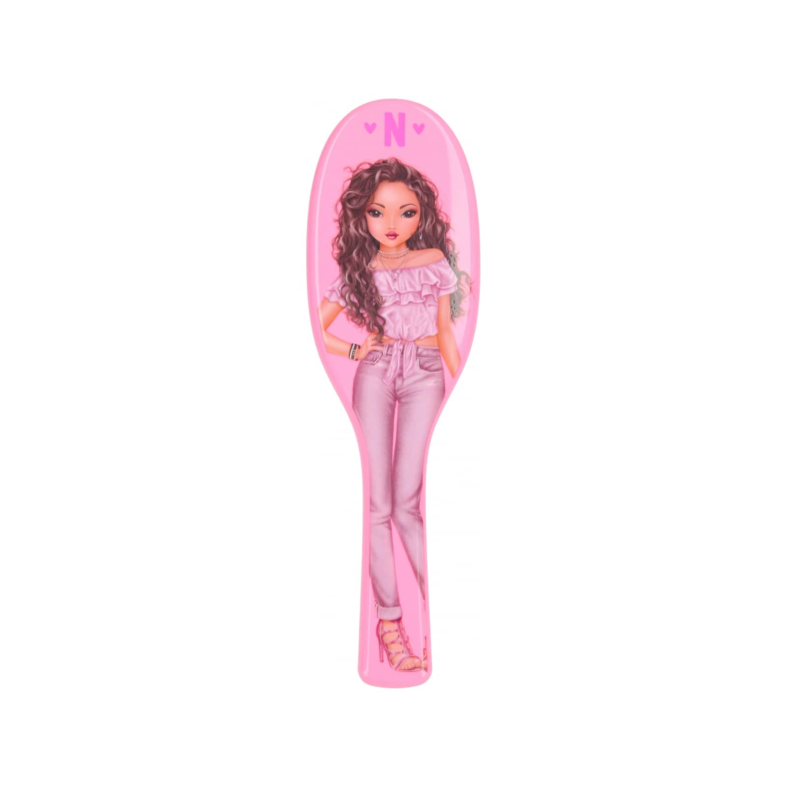 Depesche 4899-036 TOPModel - Cepillo para el pelo de forma clásica en color rosa, con modernas cerdas desenredantes, dimensiones: aprox. 3,6 x 8,7 x 27 cm