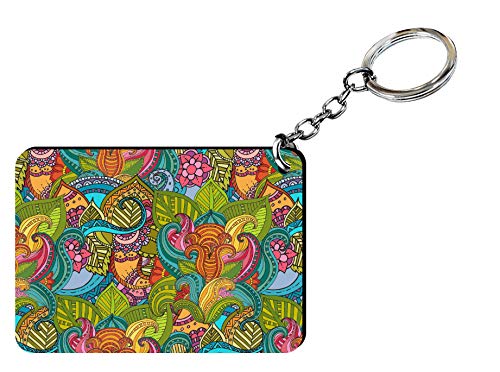 Multicolor - Madhubani Handpainted Wooden Keychain 31