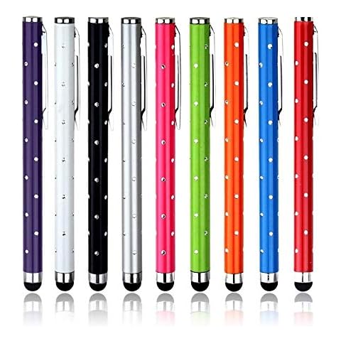YLC 9 Pack Bling Stylus Touch Screen Cellphone Tablet Pens Styli for iPhone iPod Touch iPad SONY PSP PS VITA Motorola Xoom Samsung Galaxy BlackBerry Playbook and all other Capacitive Screen Devices Cover